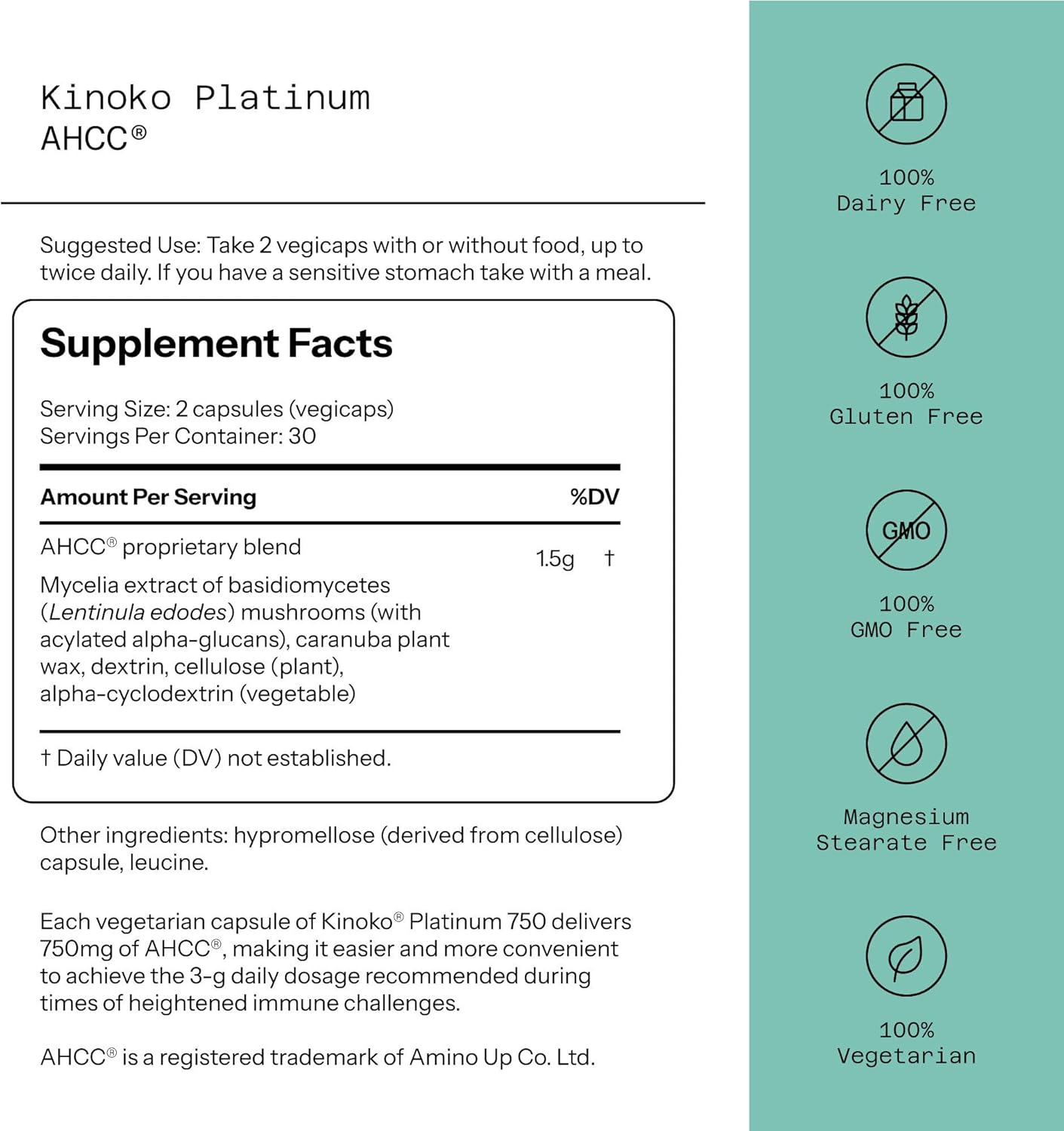 AHCC® - Kinoko® Platinum