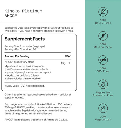 AHCC® - Kinoko® Platinum